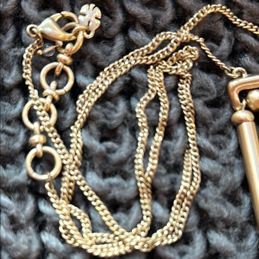 Lucky Brand Gold and Red Fringe Necklace - Picture 5 of 6